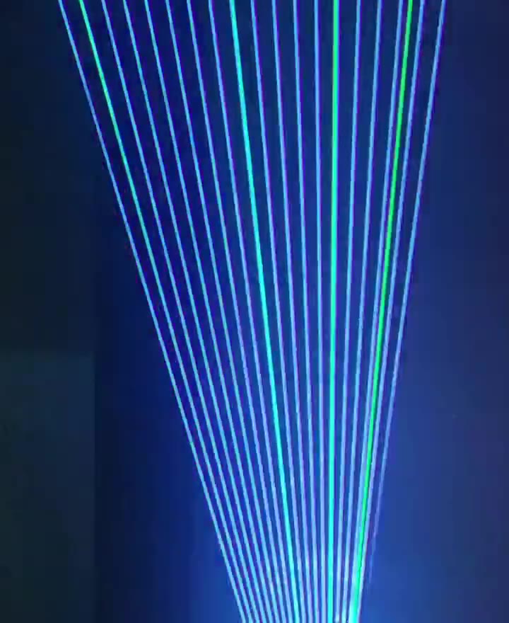 Green and blue beams